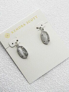 Kendra Scott Gray Cat Eye Earrings